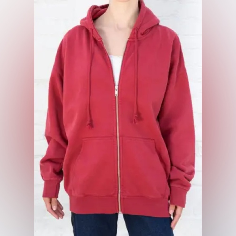 Brandy Melville Red Christy Hoodie